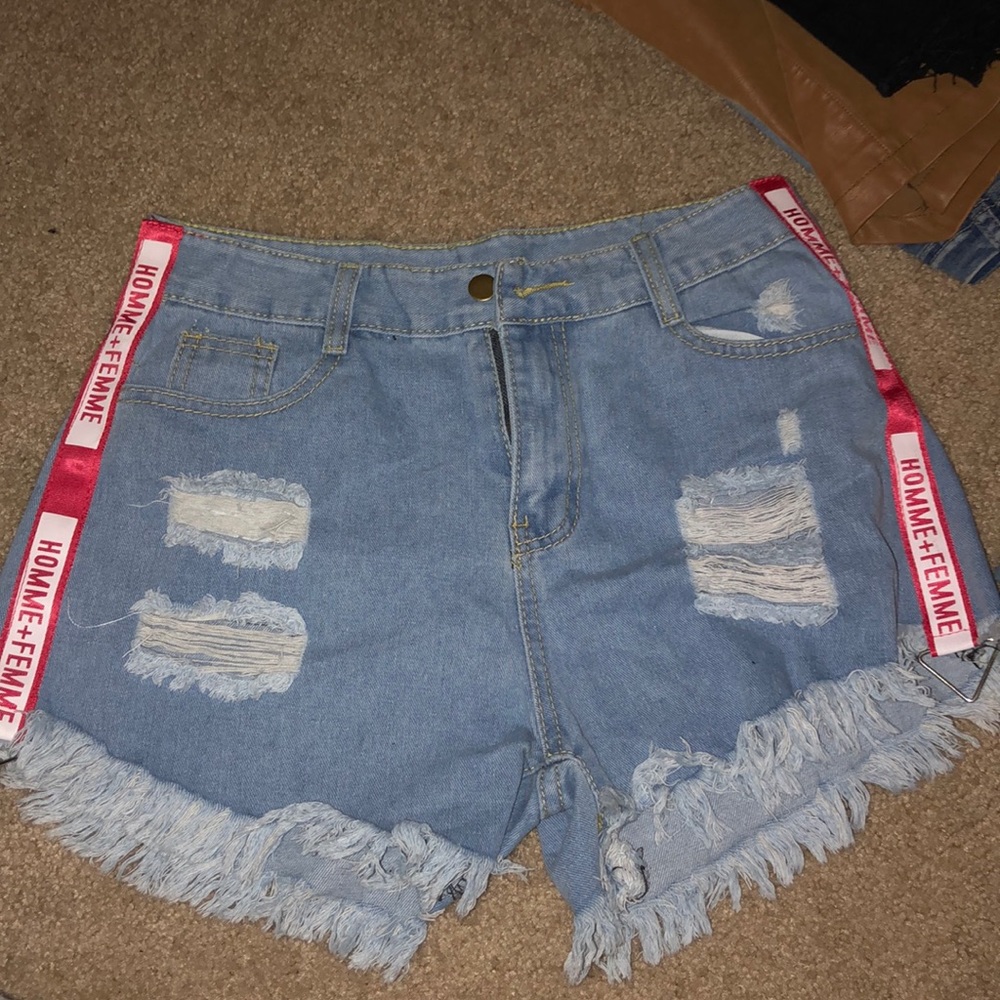 high waisted cut off jean shorts never worn